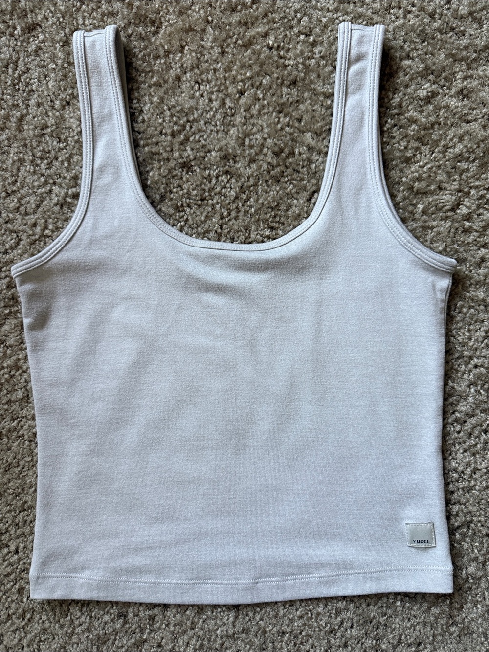 Vuori Halo essential tank top pale grey heather original style